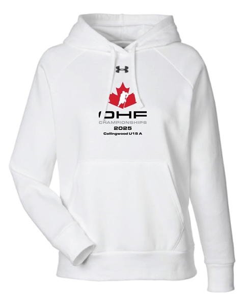 Picture of Collingwood U15 A Ladies White Rival Fleece Hooded Sweatshirt