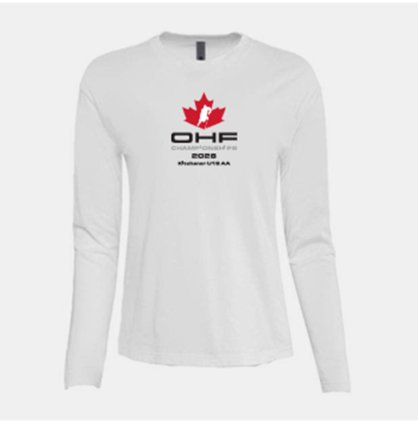 Picture of Kitchener U18 AA Ladies Long Sleeve White T-Shirt