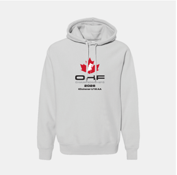 Picture of Kitchener on U18 AA White Hooded Sweatshirt