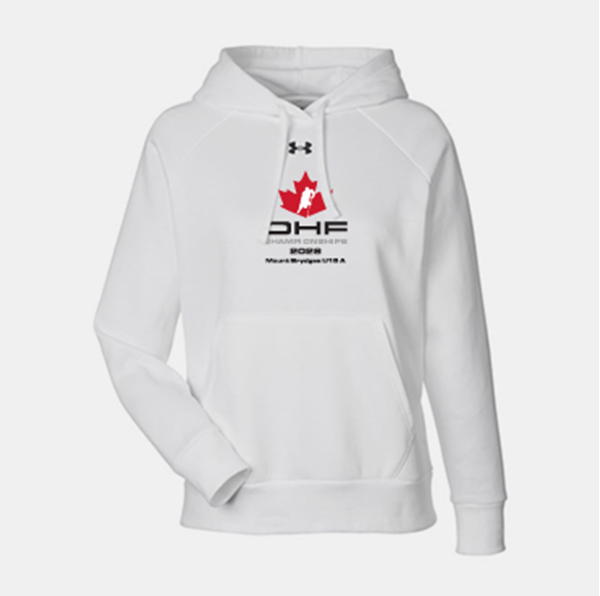 Picture of Mount Brydges U15 A Ladies White Rival Fleece Hooded Sweatshirt